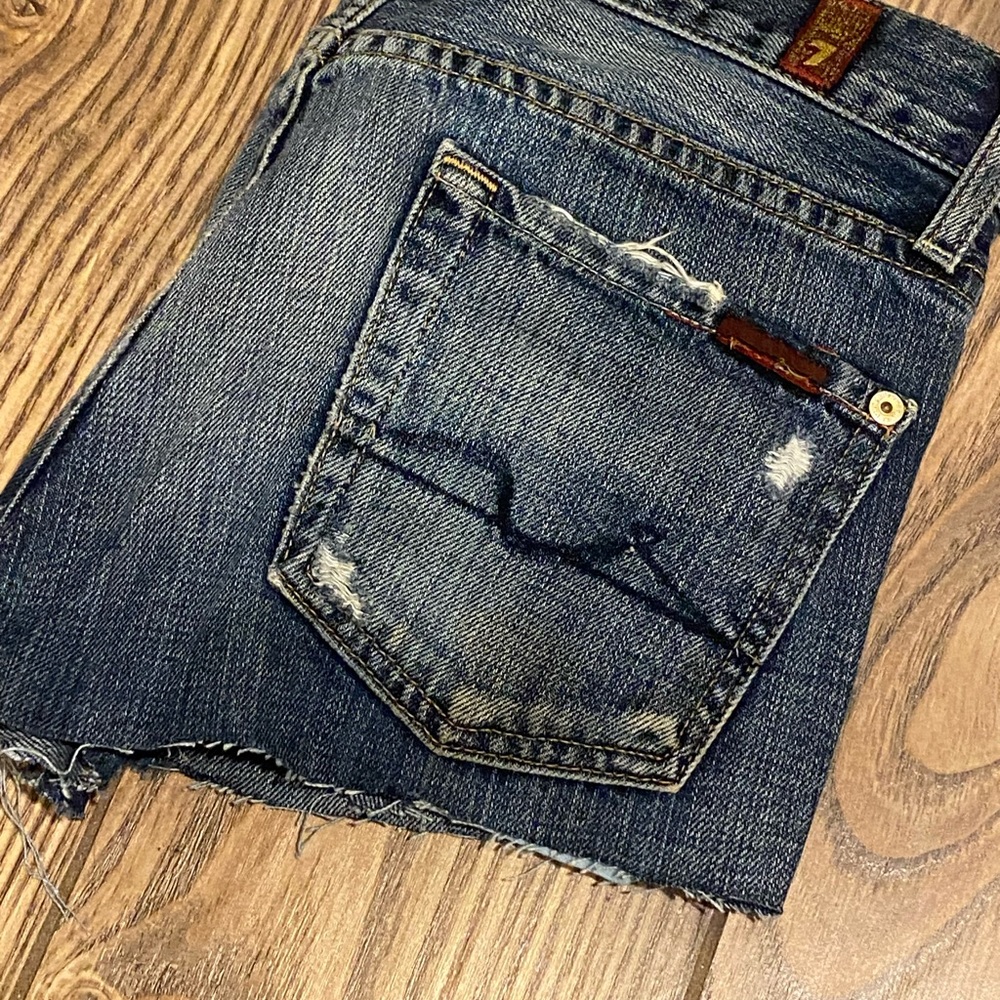 7 for all man kind shorts . Denim
